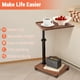 thumbnail image 2 of Mesa lateral cuadrada mini, mesa con bandeja giratoria 360° con ruedas, mesa auxiliar para sofá rotatoria, 2 of 9