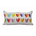 thumbnail image 1 of Lindsay Stephenson Multi Hearts Oblong Decorative Throw Cushion, 1 of 2