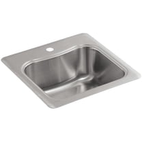 Open Box Kohler 20 x 20 x 8.312 in. Staccato Top-Mount Single-Bowl Bar Sink with Single Faucet Hole