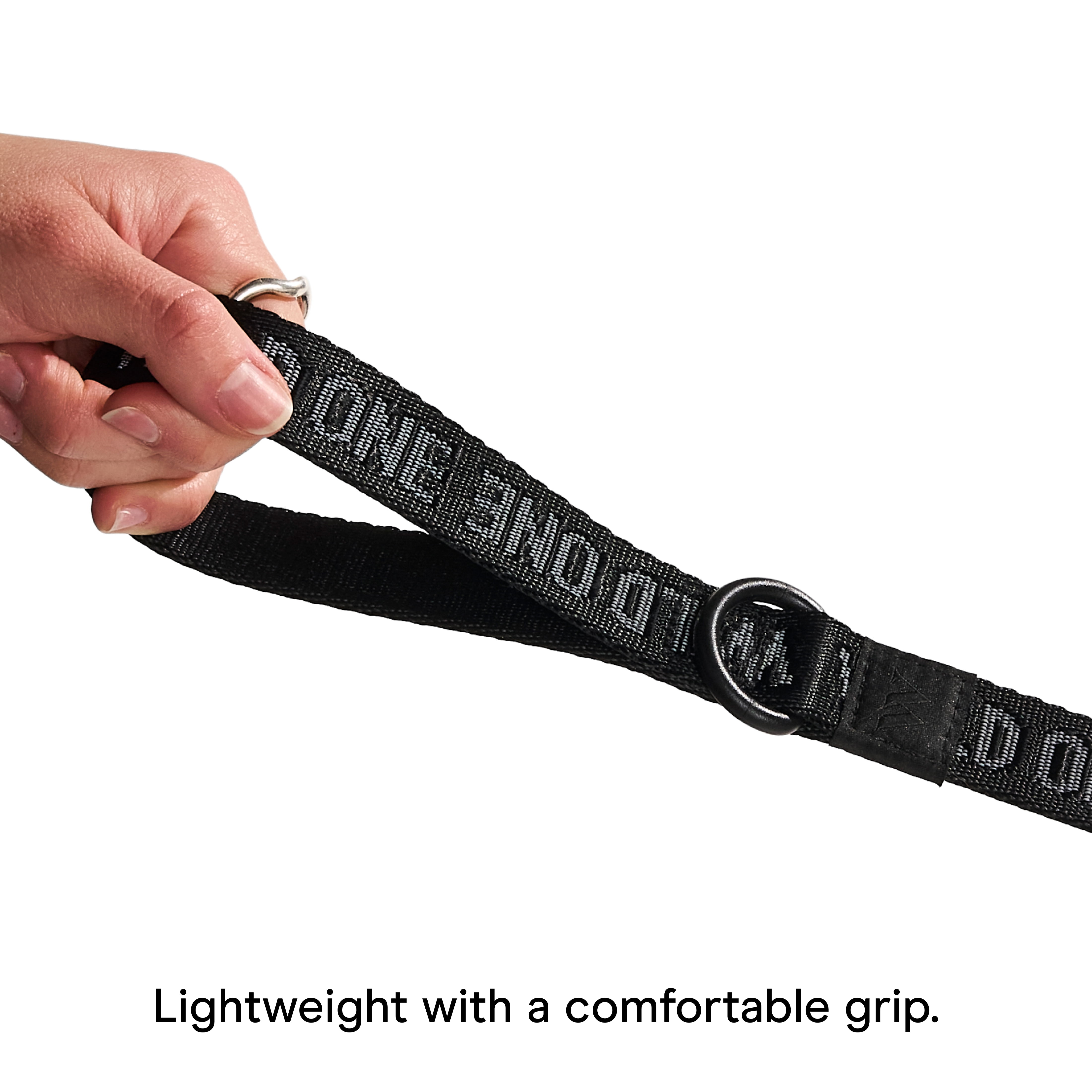 Wild One 6ft Heavy Duty Lightweight Nylon Dog Leash, Black Reflective