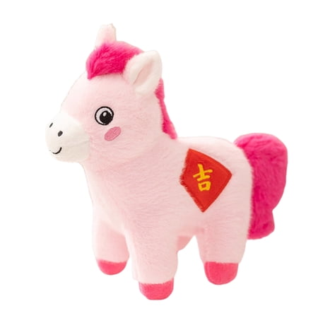 Primegos Horse Plush Doll 2026 Year of The Horse Plushie Realistic Pony Doll Soft Stuffed Animal Gift for Bag Car Decor