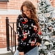 thumbnail image 3 of Suéter de punto navideño para mujer, otoño e invierno, nuevo, cuello redondo, manga larga, estampado, moda, informal, jersey de punto, top femenino, 3 of 5