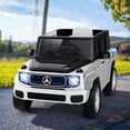 thumbnail image 4 of Costway Licensed Mercedes-Benz EQG Kids Ride On Car with Remote Control Detachable Battery White, 4 of 10