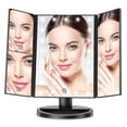 thumbnail image 1 of Makeup Mirror Foldable Triple Vanity Mirror With 22 Led Lights 2x 3x Magnification, 1 of 4