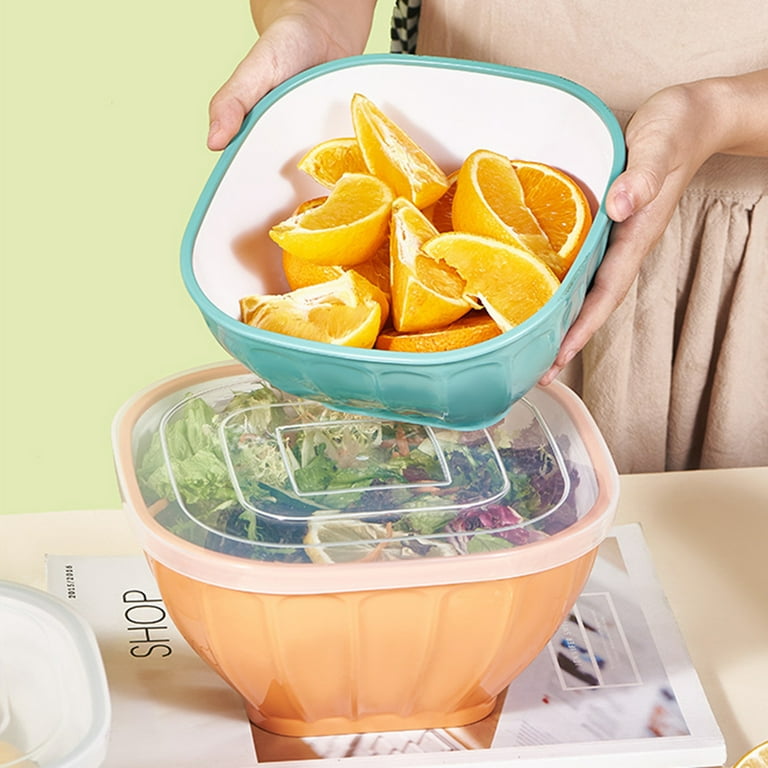 Wharick Square Plastic Bowl With Lids, Reusable, for Party Snack or Salad  Bowl, Chip Bowls, Snack Bowls, Candy Dish, Salad Container