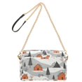 thumbnail image 2 of FORMRS Women Crossbody Purse with Chain Strap Vegan Leather Shoulder Handbag, Orange Cartoon Houses, 2 of 7