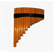 15 PIPES PAN FLUTE NATURAL BAMBOO FROM PERU -TUNED C - ITEM IN USA