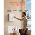 thumbnail image 4 of VEVOR Smart Wall Heater, 1500W Electric Wall Mounted Heater with Knob Adjustment, 3 Modes, Portable Design with Anti-Tipping and Overheat Protection, for Bedroom,Living Room,Office,Bathroom,White, 4 of 9
