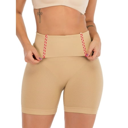 DELIMIRA Women's Tummy Control Shapewear Thigh Slimmer Shorts High Waist  Beige Small at  Women's Clothing store