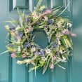 thumbnail image 4 of XYAIYT Spring And Summer Small Rose Ring Decoration Door Hanging Fake Flowers Artificial Flowers for Front Door Indoor Outdoor Use Home Decor Festive Mood Enhancer 15 in, 4 of 7