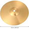 thumbnail image 2 of HUGFEGWE 8" Brass Crash Cymbal, Drum Set Crash Cymbal Replacement Ride Drum Cymbal Ride Cymbal Instrument Cymbal Percussion Accessories Drum Kit for Beginner Players Percussion UA824-5397, 2 of 9