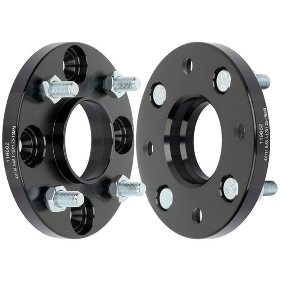 NEW 2X 4x114.3 12x1.25 66.1mm 15mm Black wheel spacers 4x4.5 4 lug fits for 1984-1998 for Nissan 200SX 2013-2019 for Nissan NV200