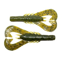 Googan Krackin' Craw 4'' Green Pumpkin 7pk Soft Plastic Fishing Lure