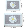 thumbnail image 3 of Bathroom Rug Mat White Flower Bathroom Rug Fluffy Soft microfiber carpet Non-slip bath mat Machine Washable Plush mat Bathroom rug in Bathroom shower, 3 of 6