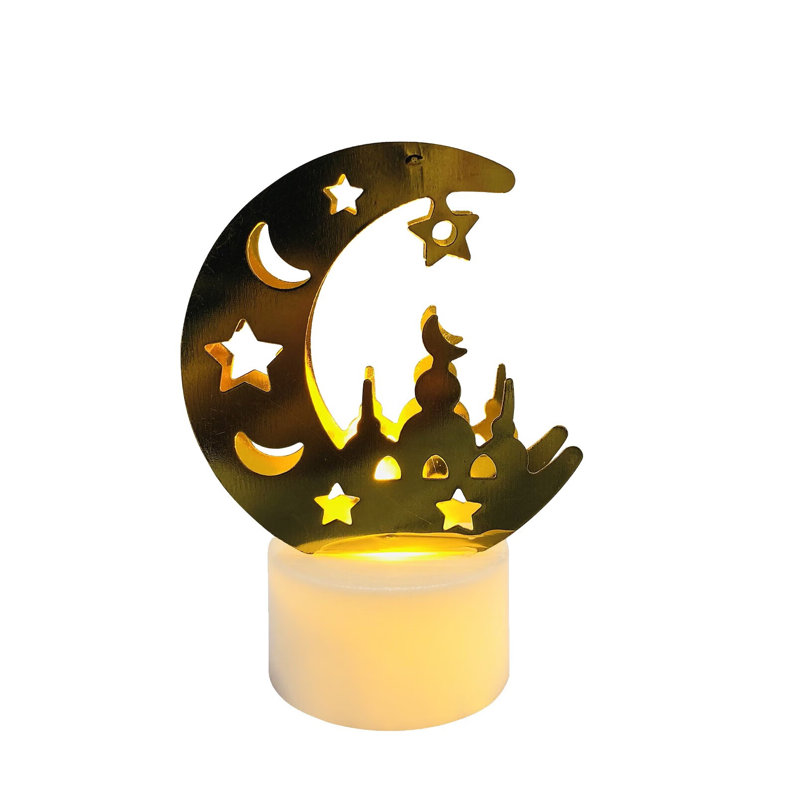 Ramadan Decoration Lights Plastic Moon Shape Artifact Led Night