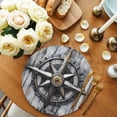 thumbnail image 2 of Round Placemats Nautical Rubber 15 inch Set of 6 Table Mats for Dining Table Retro Wood Grain Heat Resistant Non-Slip Kitchen & Home Decorative Place Mat Set, 2 of 8