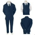 thumbnail image 3 of Baby Toddler Kid Teen Boy Wedding Formal Party Navy Blue 5pc Tuxedo Suit sz S-20, 3 of 7