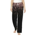 thumbnail image 2 of Kdxio Women's Comfy Stretch Rose Gold Glitter1Print Drawstring Pajama Pants-XX-Large, 2 of 9