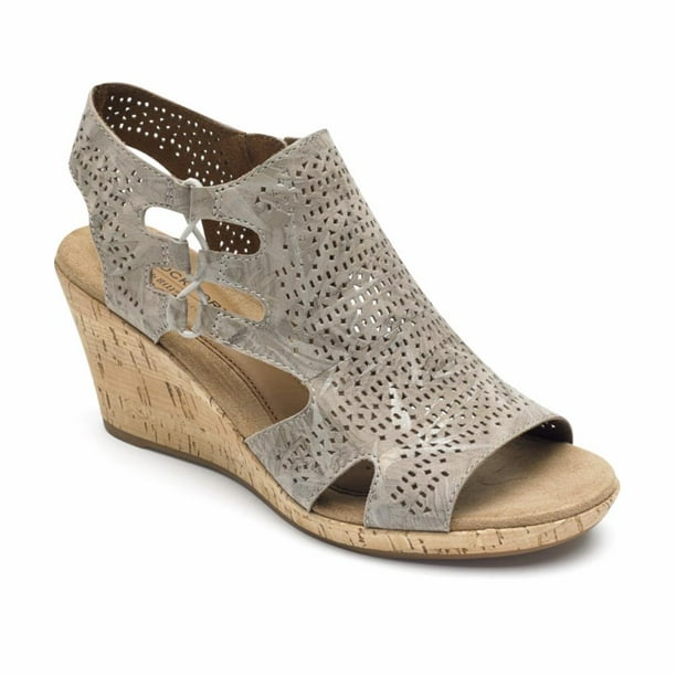 Cobb Hill JANNA PERF SANDAL BT FLORAL METALLIC WEDGE Walmart