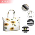 thumbnail image 2 of White Daisy Green Leaf Sunflower Pattern Travel Tote Bags for Women Carry On,Large Weekender Bags for Women Travel,Multi Functional Duffle Bag for Work,Shopping,Sports, 2 of 5