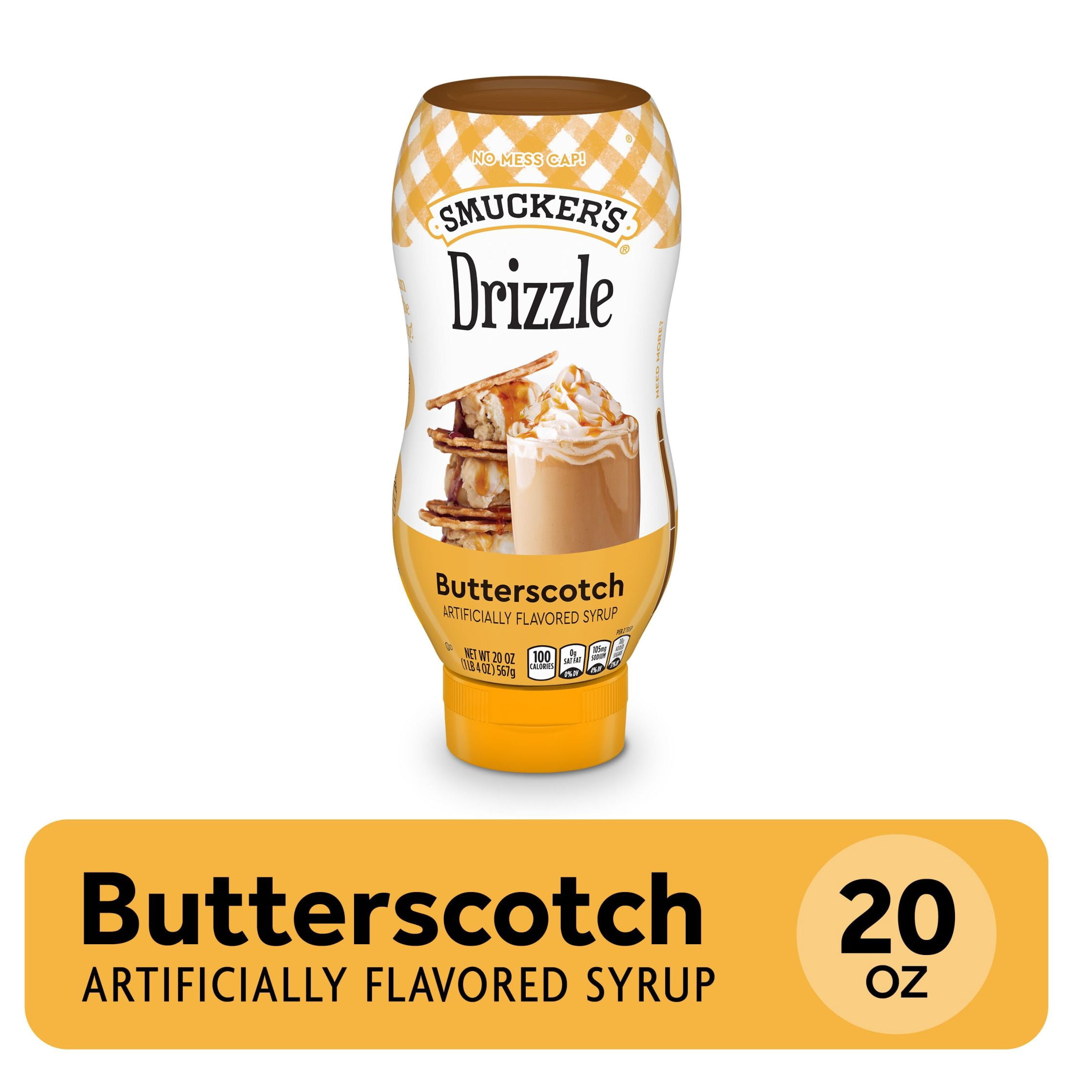 Smucker's Drizzle Butterscotch Artificially Flavored Syrup, 20 oz Squeezable Bottle