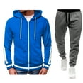 thumbnail image 2 of Bixock Men Jogging Suits Set,Men's 2 Piece Sweatsuit Outfits Solid Color Hooded Full Zip up Sweatshirt Soft Casual Daily Wear Long Pants Set, 2 of 6