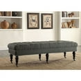thumbnail image 2 of Linon Isabelle Linen Tufted Bench, Multiple Sizes and Colors, 2 of 4