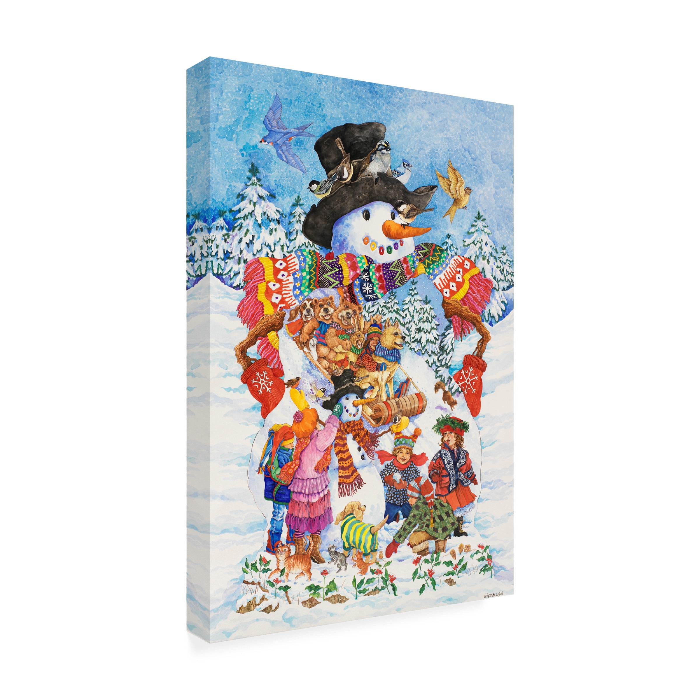 Wendy Edelson 'Snowman' Canvas Art