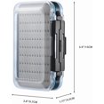 thumbnail image 3 of Fly Boxes for Fly Fishing Jig Boxes Two-Sided Waterproof Lightweight Fly Fishing Box Easy Grip Transparent Lid Fly Fishing Lures Box, 5.9"x 3.8"x 1.77", Grey, 3 of 8