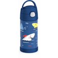 thumbnail image 5 of Bouteille isolée à pression de 12 Oz avec paille Funtainer de Thermos, Requin, 5 of 5