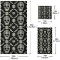 thumbnail image 3 of GZHJMY Vintage Skull Ornamental Pattern Soft Luxury Decorative Set of 3 Towels, 1 Bath Towel+1 Hand Towel+1 Washcloth, Multipurpose for Bathroom, Hotel, Gym, Spa and Kitchen, 3 of 5