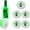 Green, variant on Zhangyh LED Coaster,Light Up Coasters,LED Bar Coasters, LED Sticker Coaster Discs Light Up for Drinks,Flash Light Up Cup Coaster Flashing Shots Light