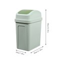 thumbnail image 3 of Liaiai Kitchen Can with Swing Top Lid, Slim Waste Bin Sturdy Small Garbage Can Medium Recycling Bin for Office, Bathroom, Under Counter, Dorm, Bedroom, 3 of 7