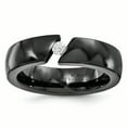 thumbnail image 1 of Edward Mirell Black Ti .10ct Diamond 6mm Band Size 10, 1 of 4