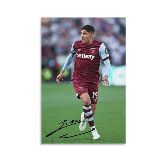 Edson Alvarez West Ham Poster Canvas Poster Wall Art Picture Prints Hanging Photo Gift Decor Home Posters Artworks 12x18inch(30x45cm)