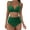 Green, variant on "Gubotare Bikinis For Women High Waisted Women's Two Piece Halter Swimsuit Push Up Bikini Set Swimwear with Boyshorts Sporty V Neck Bathing Suit,Green L"