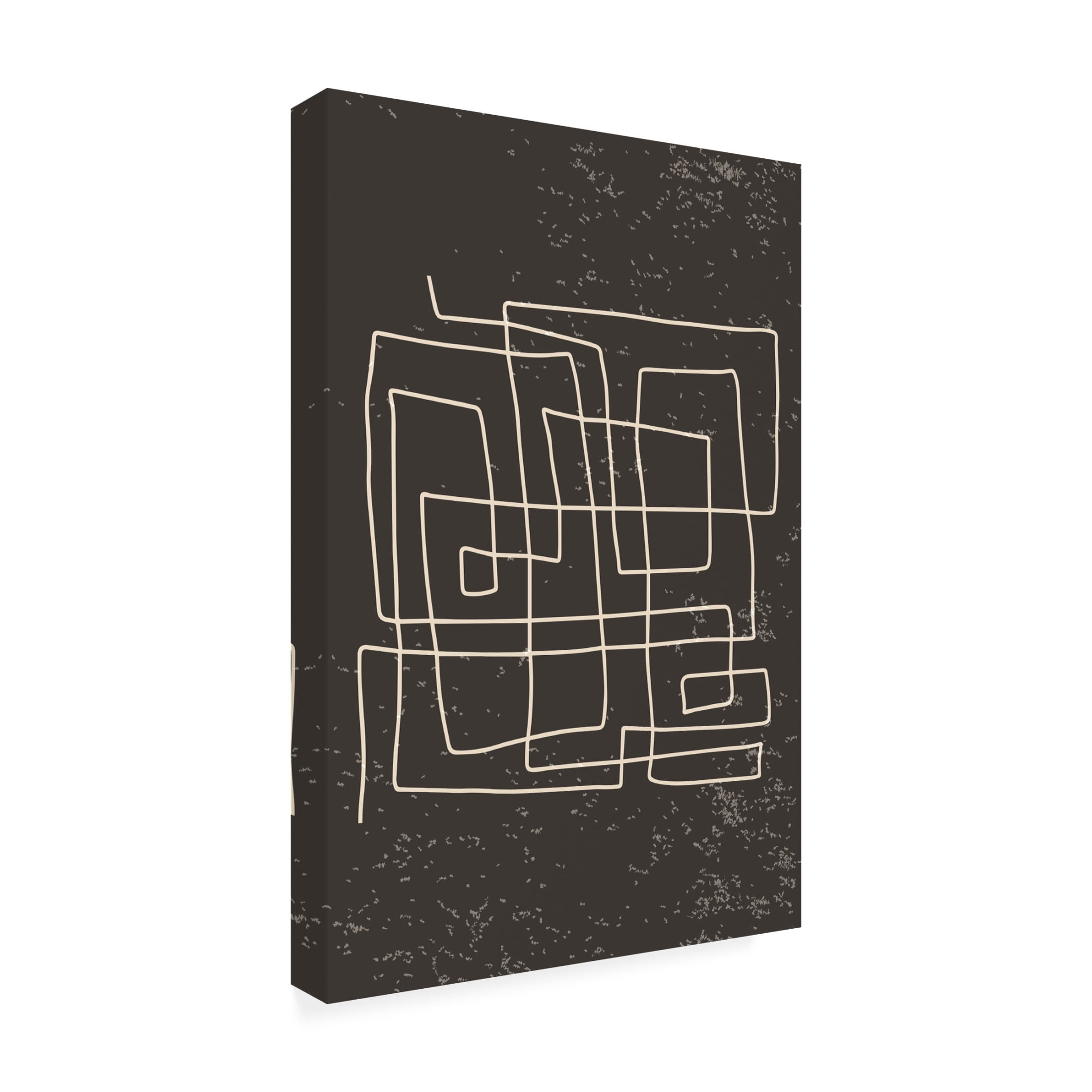 Trademark Fine Art jay stanley Black and White One Line 4 Canvas Wall Art