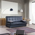 thumbnail image 3 of Ottomanson Loft Sofa Bed with Storage 75", Black Leatherette, 3 of 6
