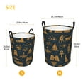 thumbnail image 3 of LNWH Waterproof Laundry Basket with Handles, Ancient Egypt Cultural Symbols Pattern Foldable Laundry Hamper, Medium Size, 3 of 8