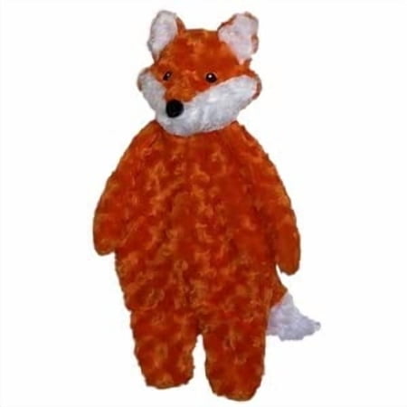 Petlou Stuffingless Floppy Plush Dog Toys with Durable Squeak and Crinkle Paper Dog Chew Toys (Brown 19 Floppy Fox)