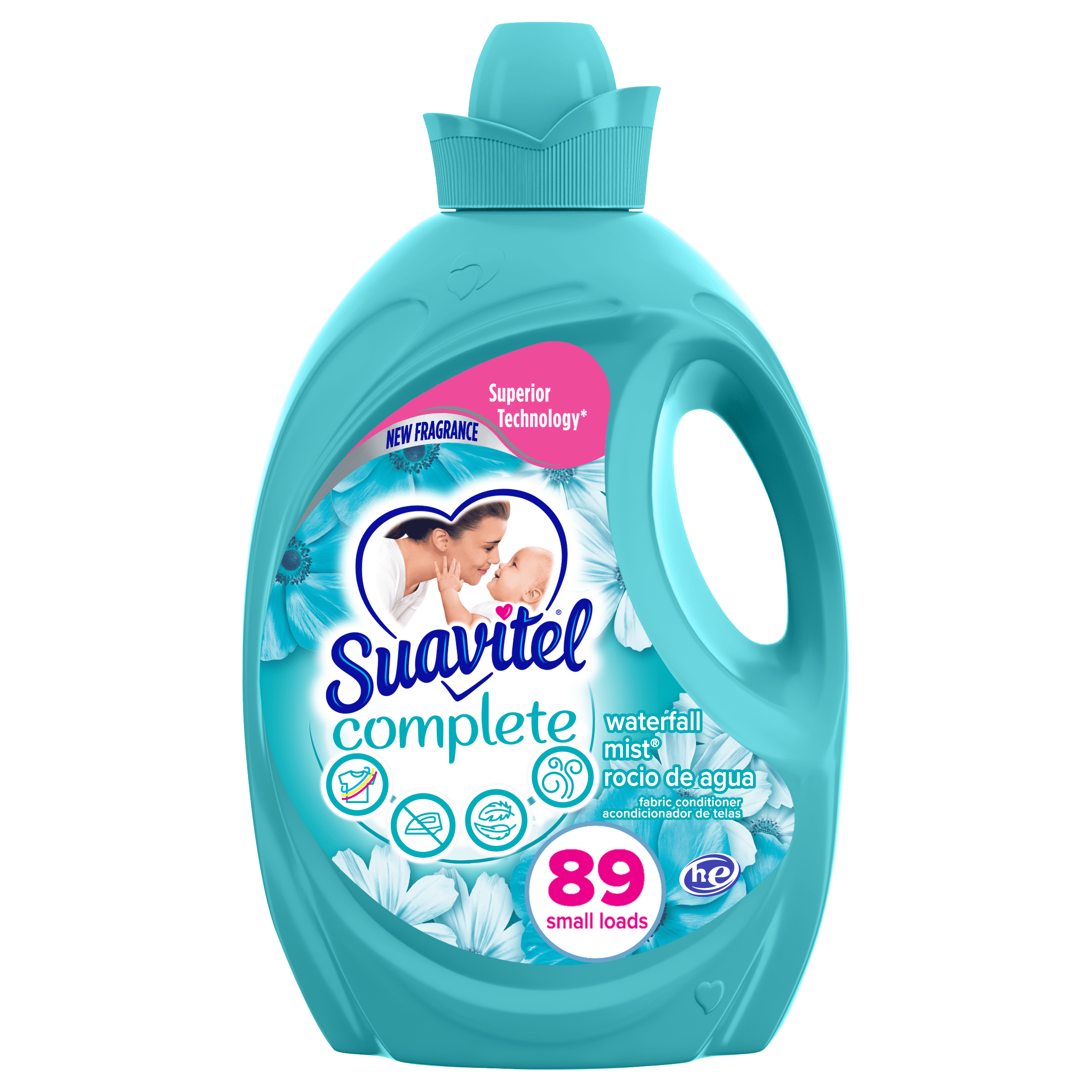 Suavitel Complete Fabric Softener, Waterfall Mist, 89 Small Loads