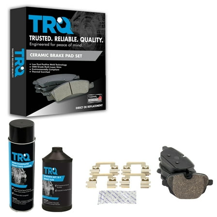 TRQ Rear Ceramic Disc Brake Pad Set w/ Chemicals for BMW 5 Series X3 X4 Z4 i8 BFA12809 Fits select: 2011-2016 BMW 528, 2011-2016 BMW 535