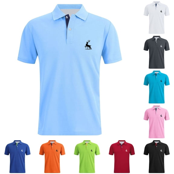 ibiyuan Boys Polo Shirts 14-16 Button Down Shirt Cartoon Print Short Sleeve Summer Casual Beach Holiday Shirts Tees Shirts for Youth Boys Girls,-