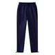 thumbnail image 1 of Pantalones deportivos de longitud completa para hombre, de ocio, con bolsillo, color liso, cintura elástica, cordón ajustable, pierna recta, dobladillo retráctil, pantalones largos para hombre., 1 of 6