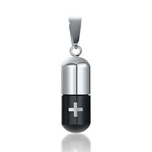 Titanium Steel Love Pill Pendant