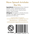 thumbnail image 4 of Warm Spinach Artichoke Dip Mix (Bulk Container – Makes 8 Batches) | Gluten-Free Gourmet Dip Seasoning | Easy Party Appetizer, Stuffed Chicken, Bread Bowls & More, 4 of 4