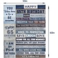 thumbnail image 3 of LHSHID Happy 65th Birthday Blanket for Women and Men 50x60in, 3 of 7