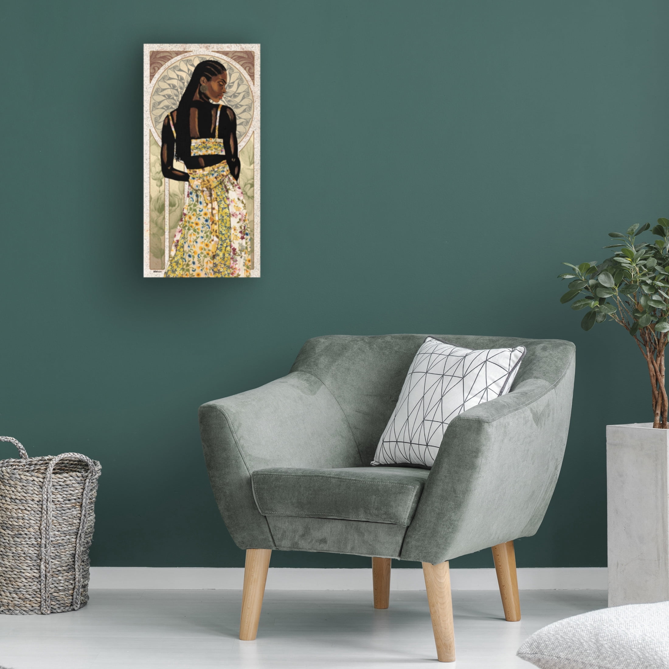 Trademark Fine Art Alonzo Saunders Natural Beauty in Gold II Canvas Wall Art
