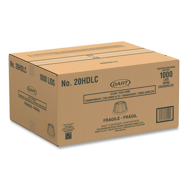 D-T Sundae/Cold Cup Lids, Fits 5 oz to 32 oz Cups, Clear, 50 Pack 20 Packs/Carton D-T Sundae/Cold Cup Lids, Fits 5 oz to 32 oz Cups, Clear, 50 Pack 20 Packs/Carton
