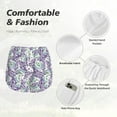 thumbnail image 4 of Gukieu Lavender Flowers Print Women's Sports Shorts with Drawstring Elastic Waistband for Running, Yoga, Fitness-Small, 4 of 7